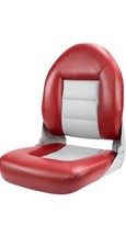 New Tempress 54911 NaviStyle High Back Boat Seat Red/Gray Marine Made In The USA picture