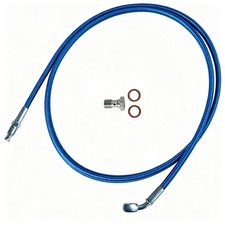Complete Stainless Braided Clutch Line Master To Slave For 02-06 Acura RSX Blue picture