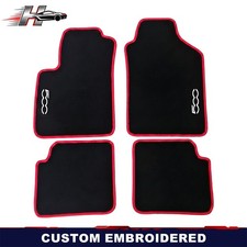 For FIAT 500 2009-2019 Waterproof Black Velour Carpet Car Floor Mats Liners picture