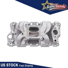 SBC Dual Plane Air Gap Intake Manifold For Chevy 262-400 Small Block V8 picture