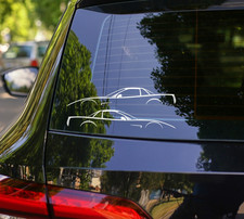 2x Car Silhouette Decal Stickers for Chevrolet Corvette C5 Z06 Hardtop FRC picture