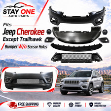 New Complete Front Bumper Cover Kit with Fog Lights For 2019-2023 Jeep Cherokee picture