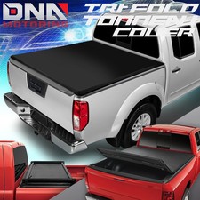 FOR 2005-2019 NISSAN FRONTIER 5' BED ADJUSTABLE TRI-FOLD SOFT TOP TONNEAU COVER picture