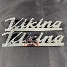 Original 1960 1961 Chevy Viking Truck  Chrome EMBLEM P-3781529-C1 & C2 picture