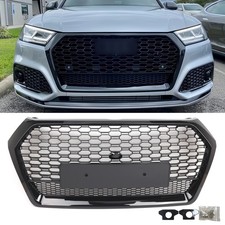 For 2017-2020 Audi B9 Q5/SQ5 Honeycomb Front Grille Grill Bumper Mesh Hex Black picture
