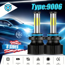 6 Sides 9006 HB4 LED Headlight Bulbs Kit Low Beam 2800W 370000LM 6500K White  picture