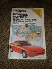 Chilton General Motors Chevrolet Spectrum Ge Storm 1985-93 Repair Manual # 8460 picture