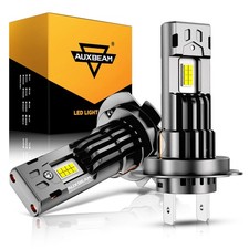 AUXBEAM H7 LED Headlight High Low Beam 130W 36000LM Super Bright 6500K Canbus 2x picture