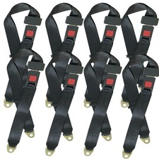 Lot 2-8pcs Universal Lap Seat Belt 2 Point Adjustable Retractable Car Single Lap picture