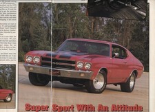1970 CHEVROLET CHEVELLE SS 454 HARDTOP 2 pg COLOR Article - Red picture