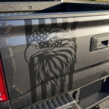 American Flag Eagle Tailgate Decal picture
