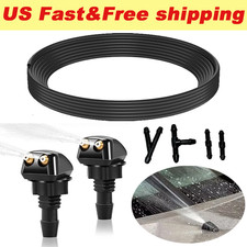 9.8Ft Car Windshield Washer Fluid Hose Wiper Tube Jet Nozzle With 4 X Connectors picture
