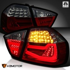Red/Smoke Fits 2006-2008 BMW E90 325i 328i 4Dr Sedan LED Tail Lights Brake Lamps picture