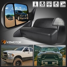 Fits 2013-2024 Ram 1500 Power Fold+Heated+LED Signal+Puddle Tow Mirrors picture