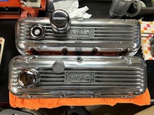 VINTAGE WEIAND BBC POLISHED VALVE COVERS 396 427 454 W BREATHERS DRAG CHEVROLET picture