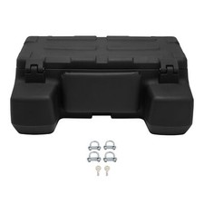 96L ATV UTV Rear Passenger Pad Cargo Storage Helmet Trunk Box Luggage Lounger US picture