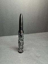 Black Hand Engraved Bullet Antenna  picture