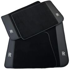 Black Floor Mats for Rolls Royce Wraith (2013–2023) with Leather by AutoWin picture