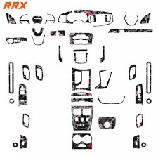 62Pcs Red Forged Carbon Fiber Kits Full Interior Trim For Dodge Charger 2015-22 picture