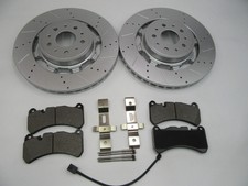 Fits Maserati GranTurismo Gt Front Brake Pads + Rotors Drilled & Slotted picture