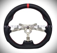 REVESOL Black Flat Sports Steering Wheel Red Strip for 2006-2013 Corvette C6 Z06 picture