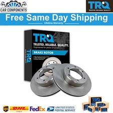 TRQ New Front Disc Brake Rotor Pair Set For 1986-1995 Toyota 4Runner picture