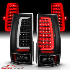 For 07-14 Chevy Suburban Tahoe GMC Yukon Black C-Shape LED Tube Taillights Pair picture