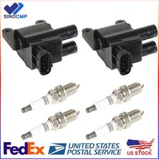 2pcs Ignition Coils + 4pcs Iridium Spark Plug for 1997-2001 Camry UF180 7092 * picture