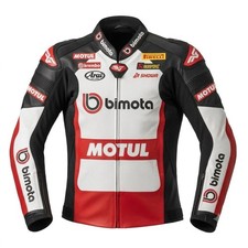 New Men's Motorbike Racing Cowhide Leather Jacket picture