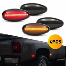 4x Smoked Fender LED Marker Lights for Chevrolet Silverado GMC Sierra 2001-2014 picture