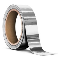 Gloss Silver Chrome AirRelease Vinyl Adhesive Tape Roll 1 Inch x 25ft picture