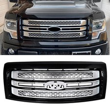 New Tuxedo Black Front Bumper Grille For 2009-2013 2014 Ford F-150 F150 Platinum picture