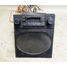 Damaged BMW 2002 114 Alpine 7151 AM FM Cassette Radio Trim Assembly 1968-1976 picture