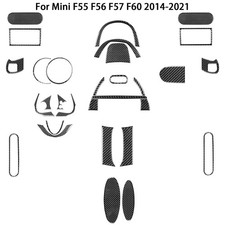 30Pcs Real Carbon Fiber Full Interior Trim Kits For Mini F55 F56 F57 F60 2014-21 picture