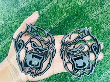 Sasquatch ￼Emblem Badges Bigfoot Aggressive Matte Black On Gloss Custom New Set picture