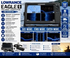 Lowrance Eagle 9 w/TripleShot Transducer & Inland Charts 000-16126-001  picture