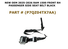 NEW 2025 RAM 1500 front right side seat belt BLACK P7QZ04TX7AA picture