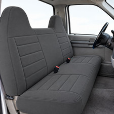 DARK GRAY Waterproof Front Bench Seat Cover Molded Headrest F-Series Truck picture