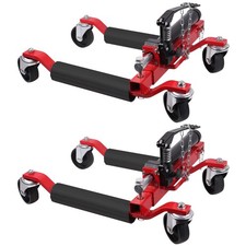 1500Lbs Hydraulic Car Wheel Dolly Set of 2 Ratcheting Foot Pedal Lift for Garage picture