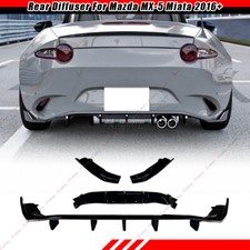 For 2016-2026 Mazda MX5 MX-5 Miata ND RF JDM GR Style Rear Diffuser Glossy Black picture