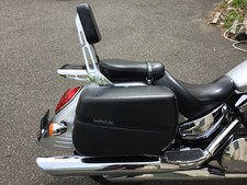 HONDA OEM REAR SISSY BAR PASSENGER BACKREST + VIKING HARD BAGS VTX1300 R + S picture