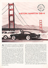 1962 Aston Martin DB4 DB-4 - Road Test -  Classic Article A80-B picture