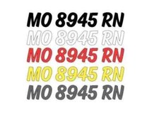 Custom Boat Registration Numbers Decals Set of 2 3