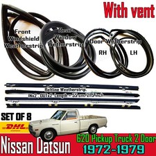 FOR 1972-79 DATSUN 620 Pickup Weatherstrip Rubber Complete Set Seal With Vent picture