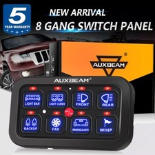 AUXBEAM 8 Gang Blue LED Switch Panel Touch Control Panel Box for Car Marine Boat picture