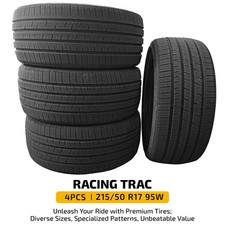 RACING 215/50ZR17 95W Tire UHP Durable for Daily Driving 7.7mm Tread 420AA picture