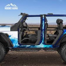 FIT 2018-2025 JEEP WRANGLER & GLADIATOR 4 DOORS STEEL TUBE DOORS W/MESH SKIN picture