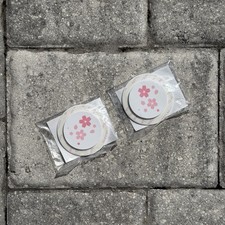 JDM Real Genuine Japanese Emblem Cap for License Plate Cherry Ver 1set (2pcs) picture
