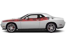 RT Stripes Sides Graphics Decals for Dodge Challenger 08-14 RED FLAMES picture
