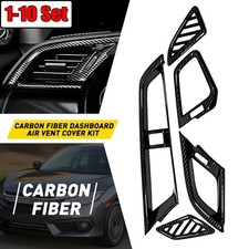 1-10x Carbon Fiber Interior Dashboard Air Vent Cover For Honda Civic 10th 16-20 picture